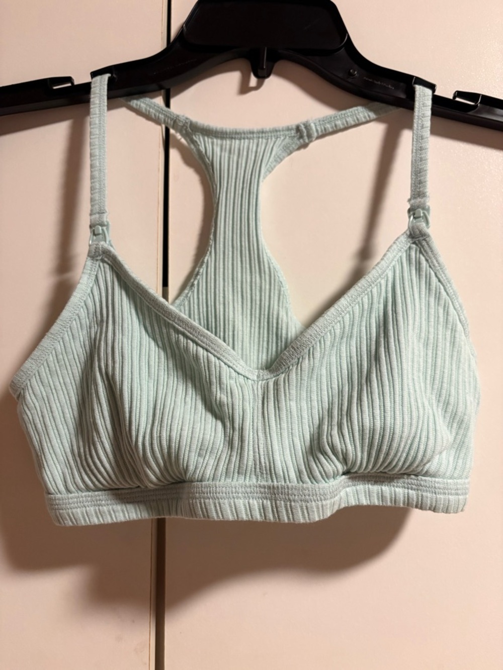 Auden Light Mint Ribbed Racerback Bralette